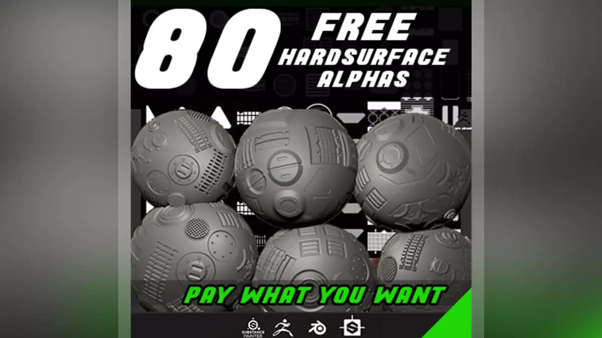 80  HARDSURFACE ALPHAS  FREE  Texture