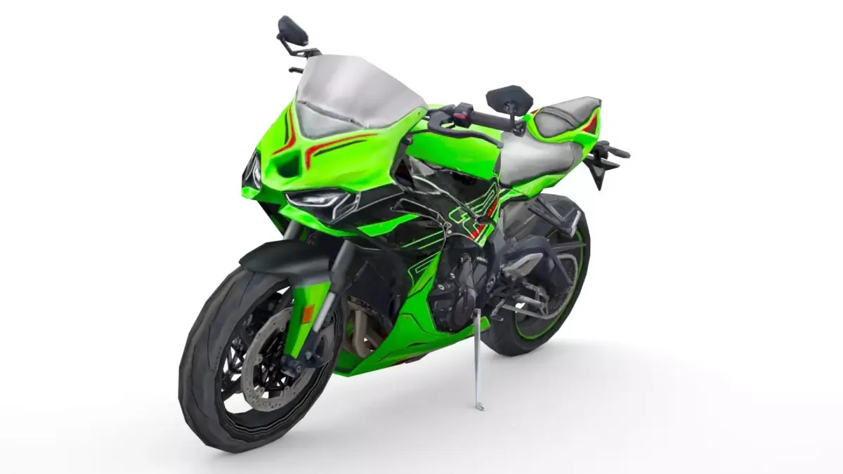 Generic Sportbike Motorcycle 02 Low-poly 3D model