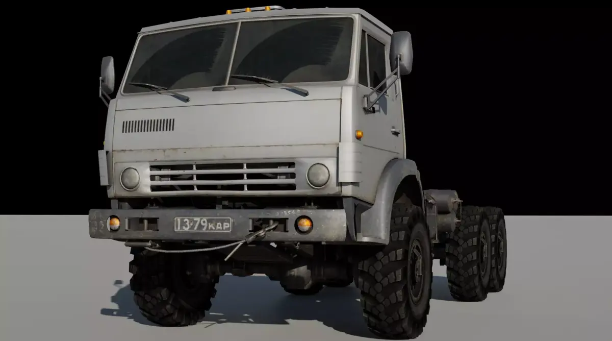 Truck scanned  Low-poly 3D model