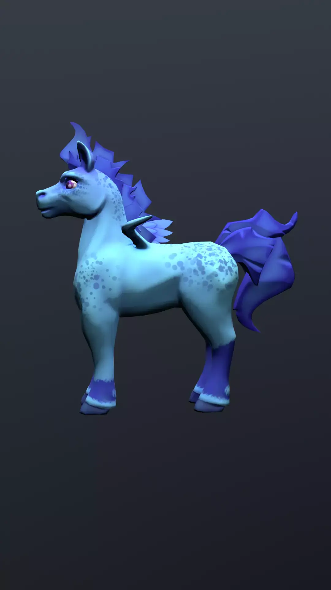 Stylized Cartoon Horse Low-poly 3D model Low-poly 3D model