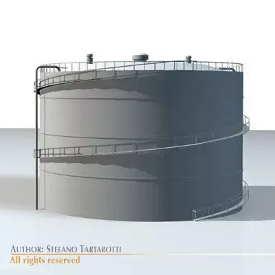 Gas tank 3D model 2