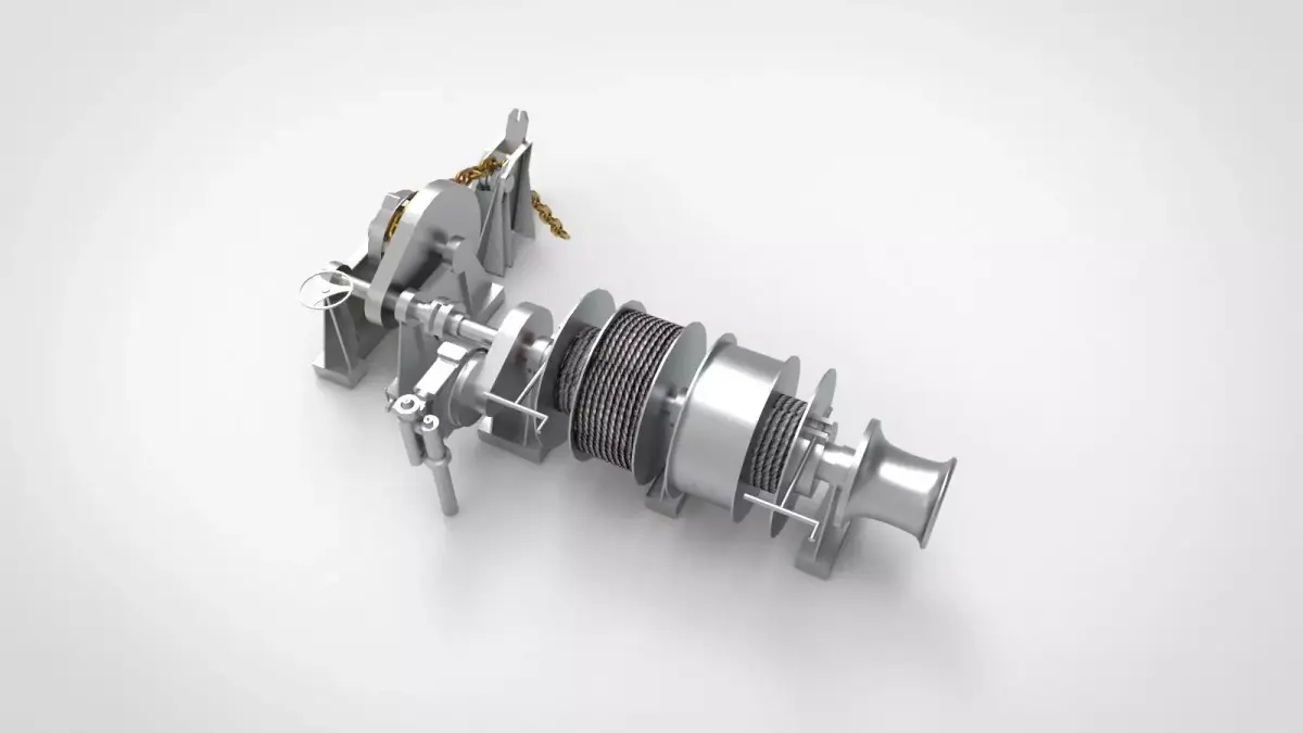 Anchor Chain windlass 3D model