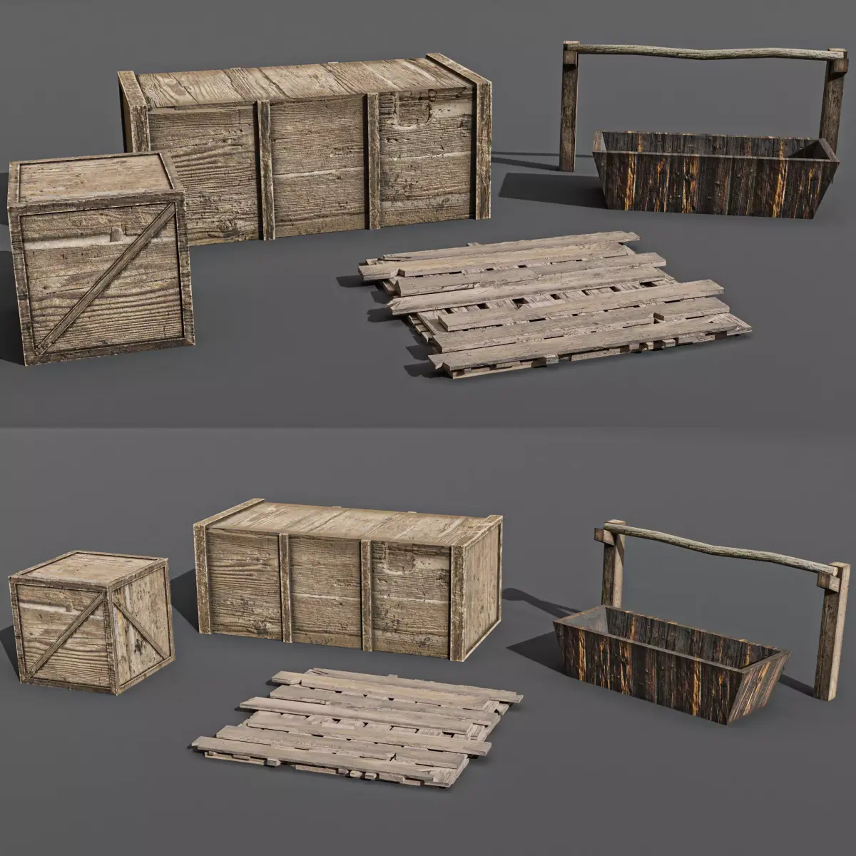 wester city detail Low-poly 3D model 02 Free low-poly 3D model