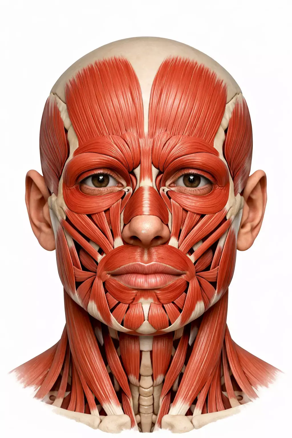 Human Facial Muscles Anatomy - Ultra-Detailed 3D Head Model 3D model