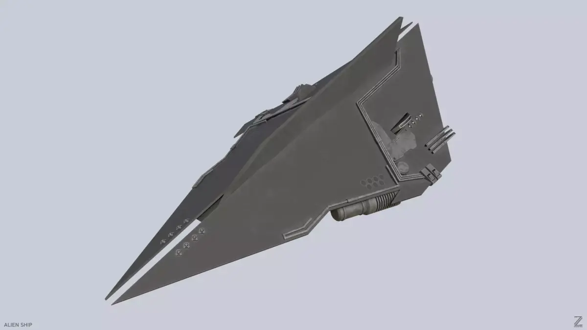 Alien ship Low-poly 3D model by Anima-Z