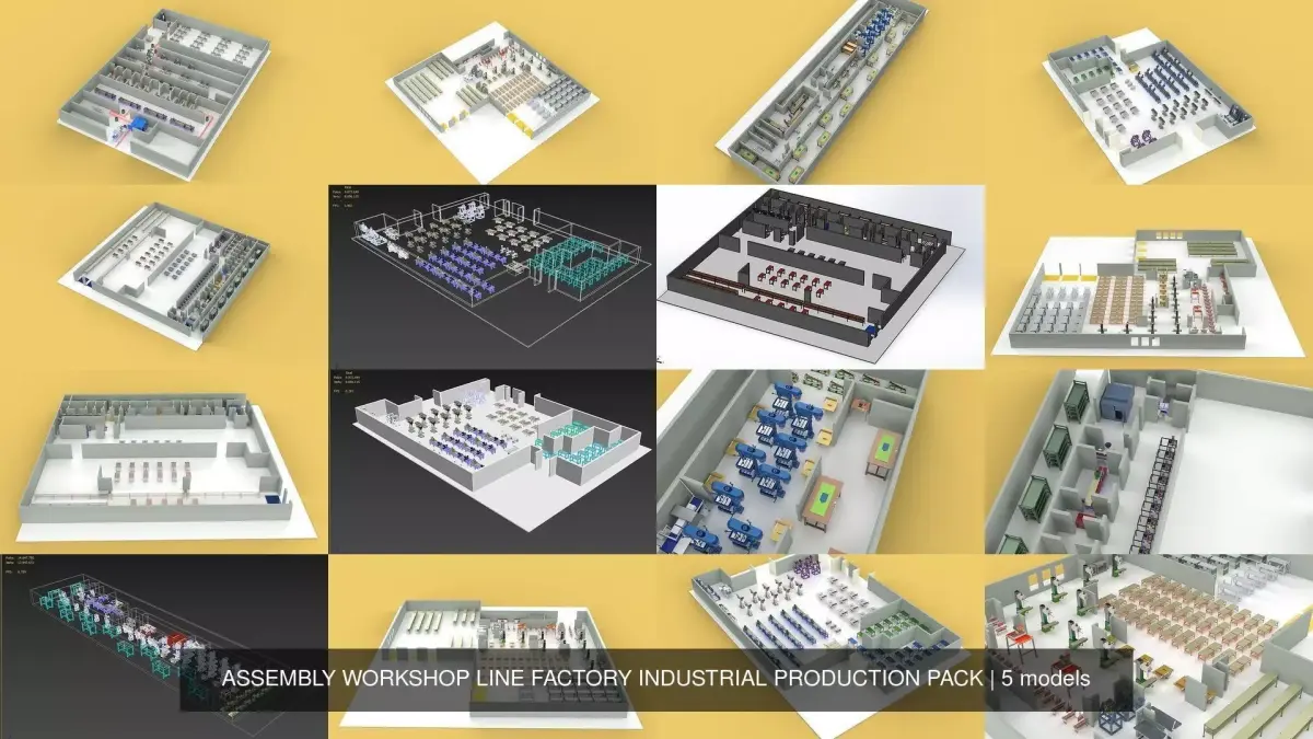 ASSEMBLY WORKSHOP LINE FACTORY INDUSTRIAL PRODUCTION PACK purchase