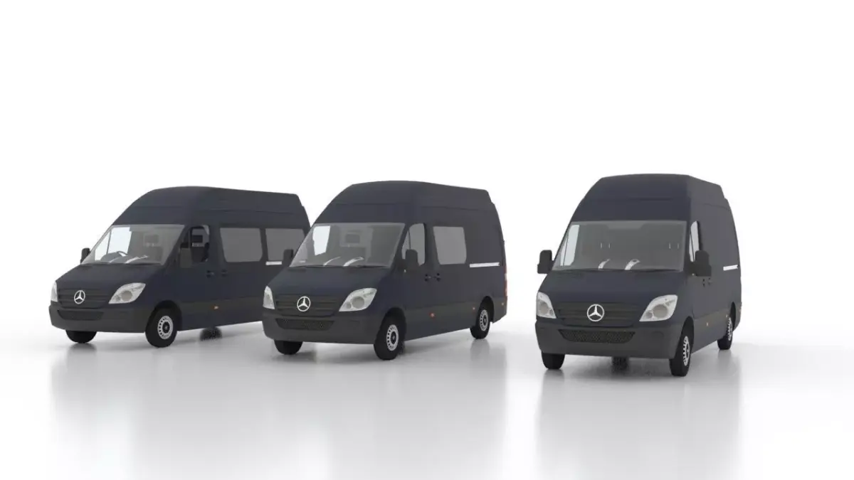 Mercedes Benz Sprinter L2H3 2009 Collection UK 3D Model Pack