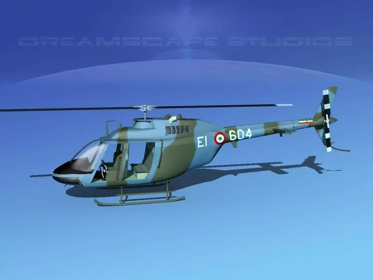 Bell OH-58B Italian Army 3D model