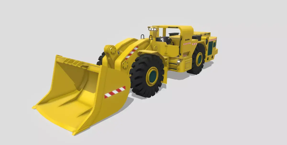 Schopf SFL 100 Loader - animated 3D Model Low-poly 3D model