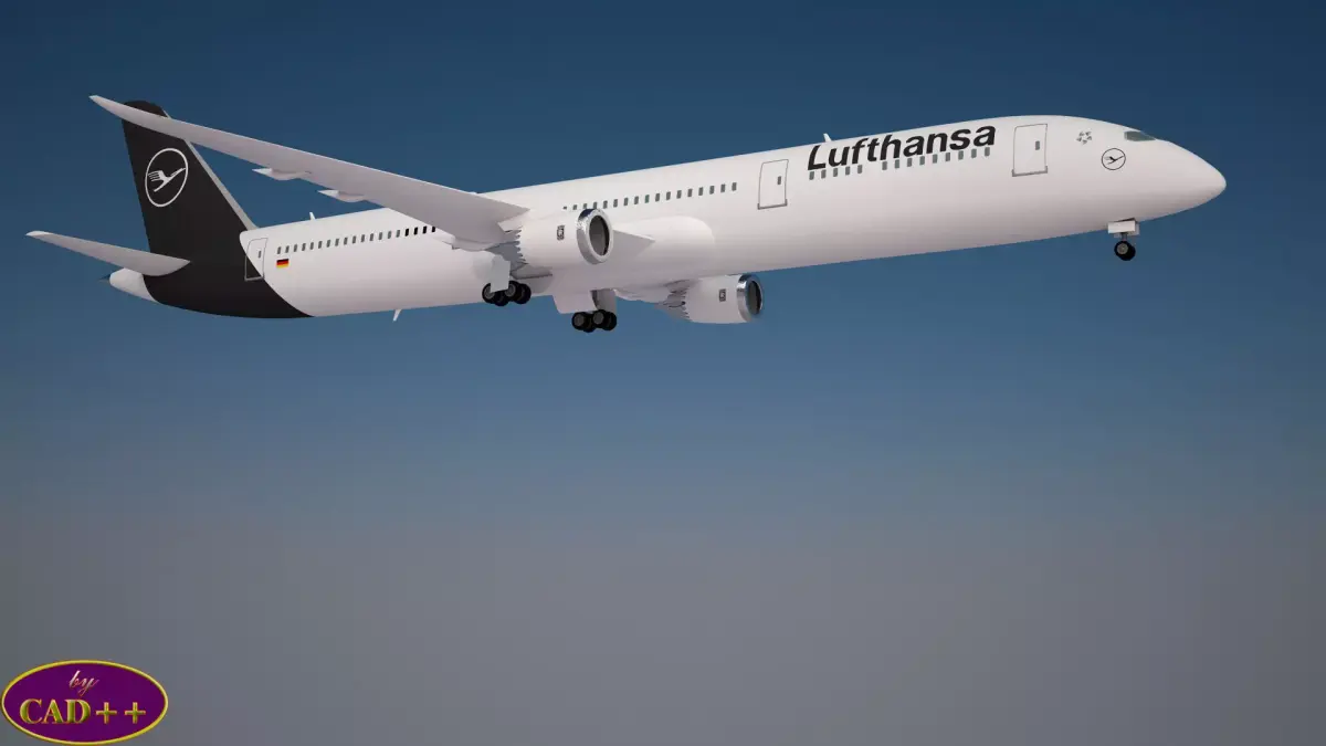 Lufthansa 787-9 Dreamliner 3D model