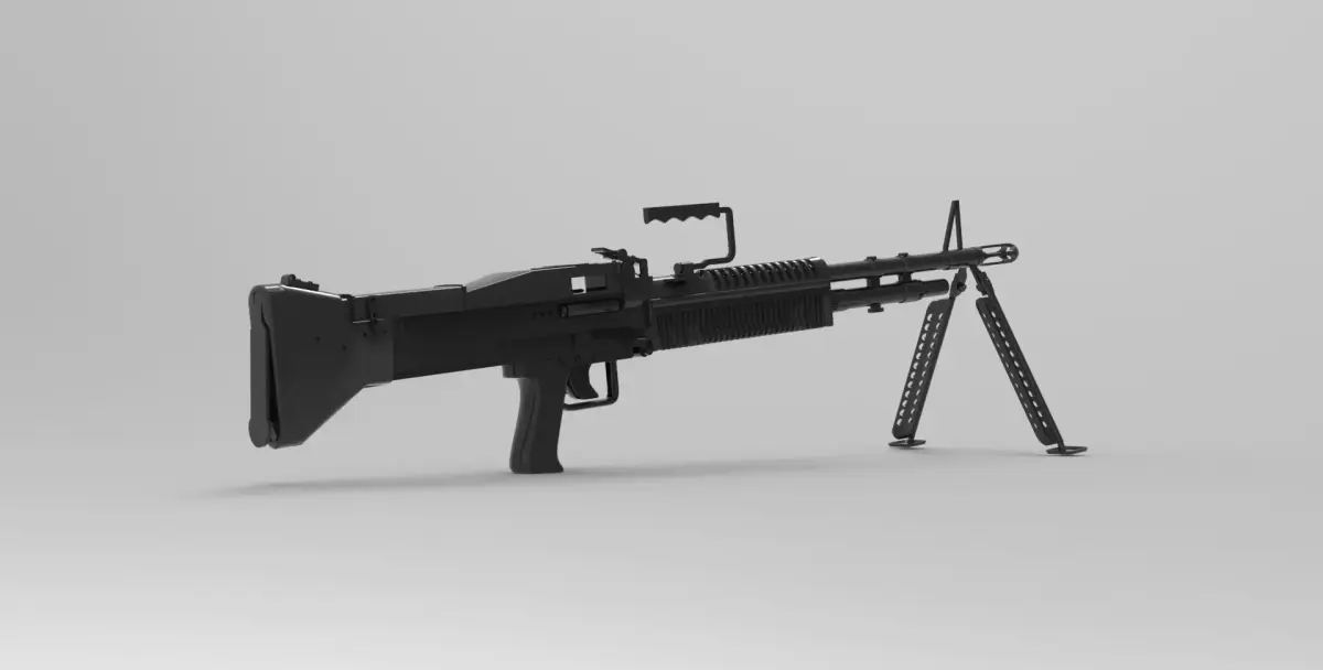 M60 machine gun 3D model purchase