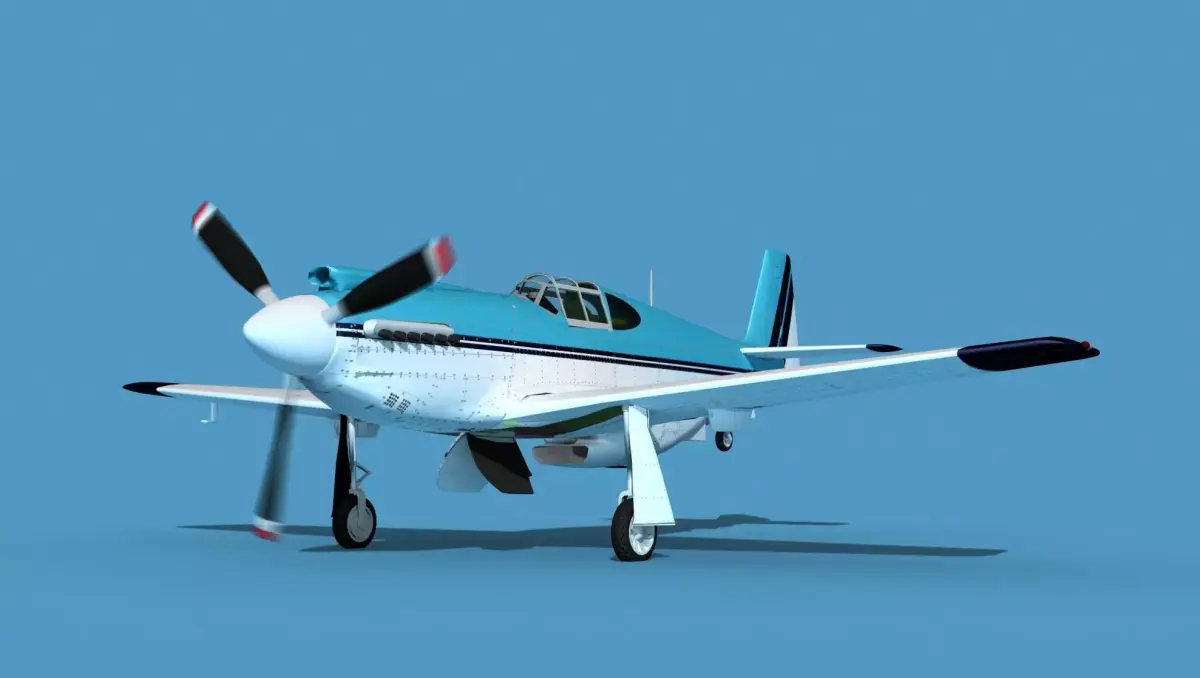 North American A-36A Apache S01 Racer 3D model