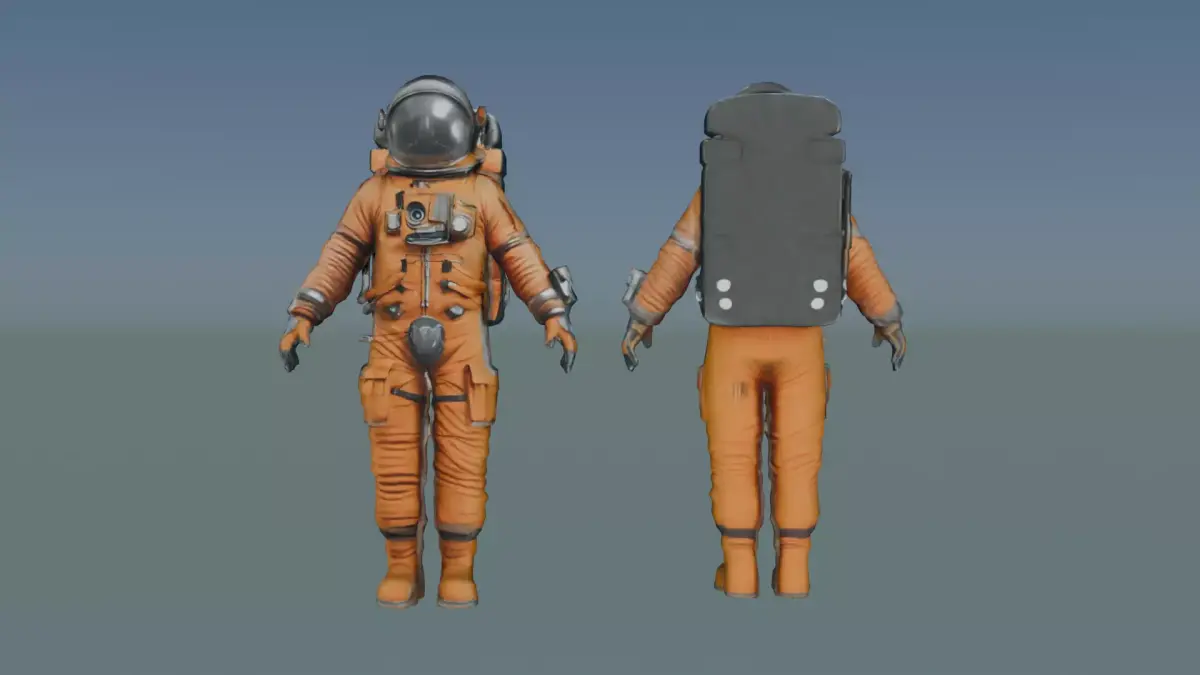 SPACESUIT Orange ACES Features and Specifications Free 3D model