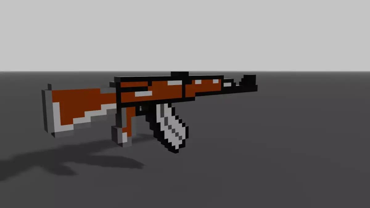 ak 47 assault rifle 3D model purchase