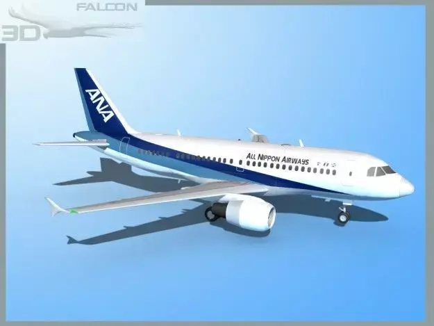 Falcon3D A319 All Nippon Airways 3D model