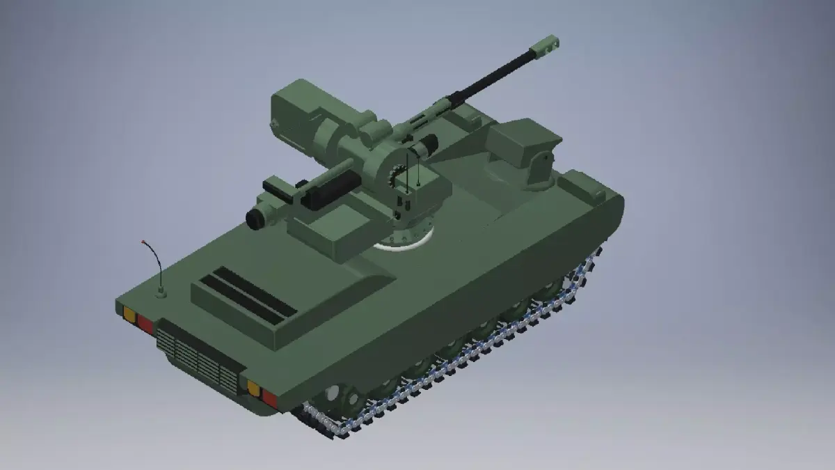 Robotic mini tank 3d model  3D model