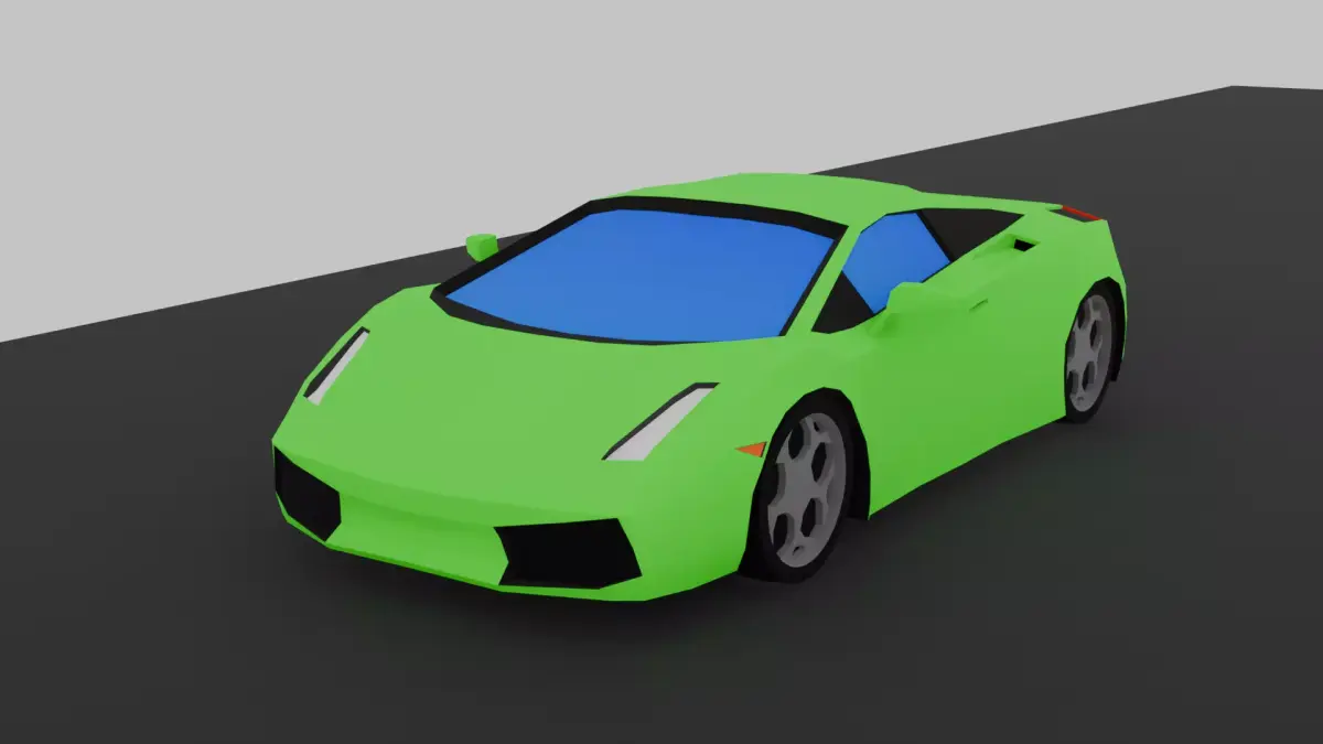 Sport Car Free Low Poly Free 3D model