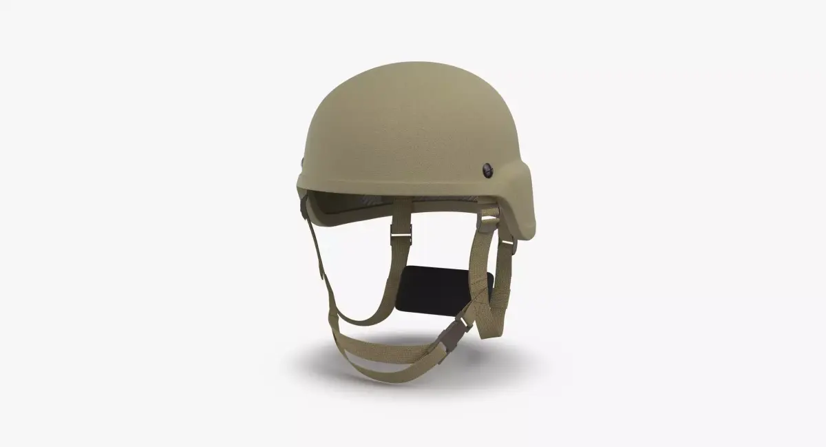 Kevlar Helmet Tan Low-poly 3D model