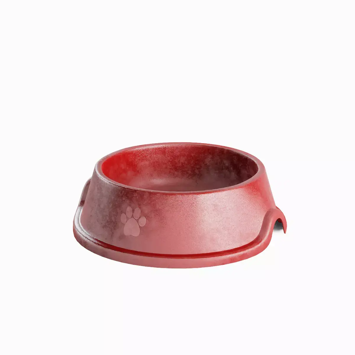 Used Metal Dog Bowl 02 3D model