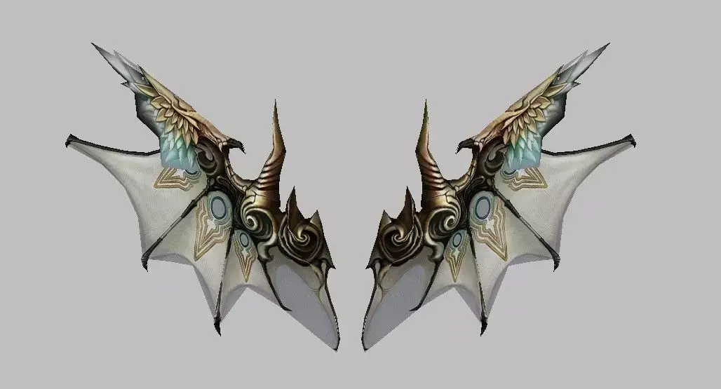 White Wing Low-poly 3D model