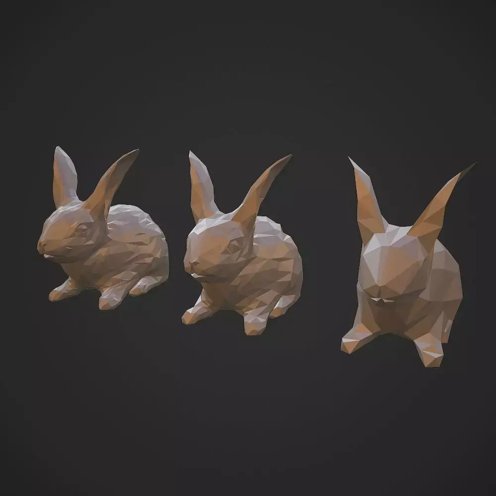 Lowpoly Rabbits rabbit Free low-poly 3D model