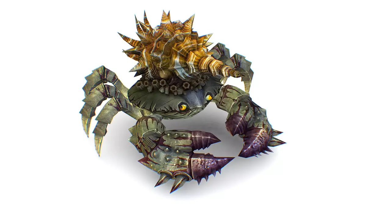 Gray Giant Crab Shell Crayfish Arthropods Sea Animal Low-poly 3D model purchase