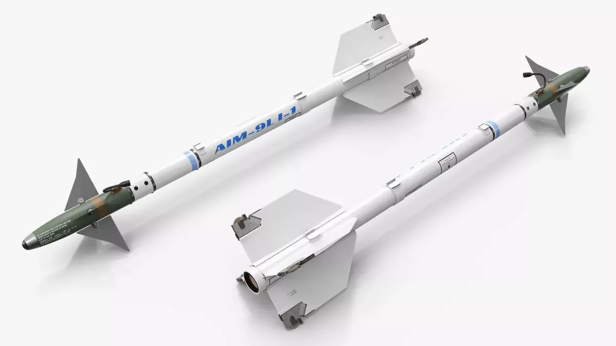 AIM-9 Sidewinder Air to Air Missile 3D model