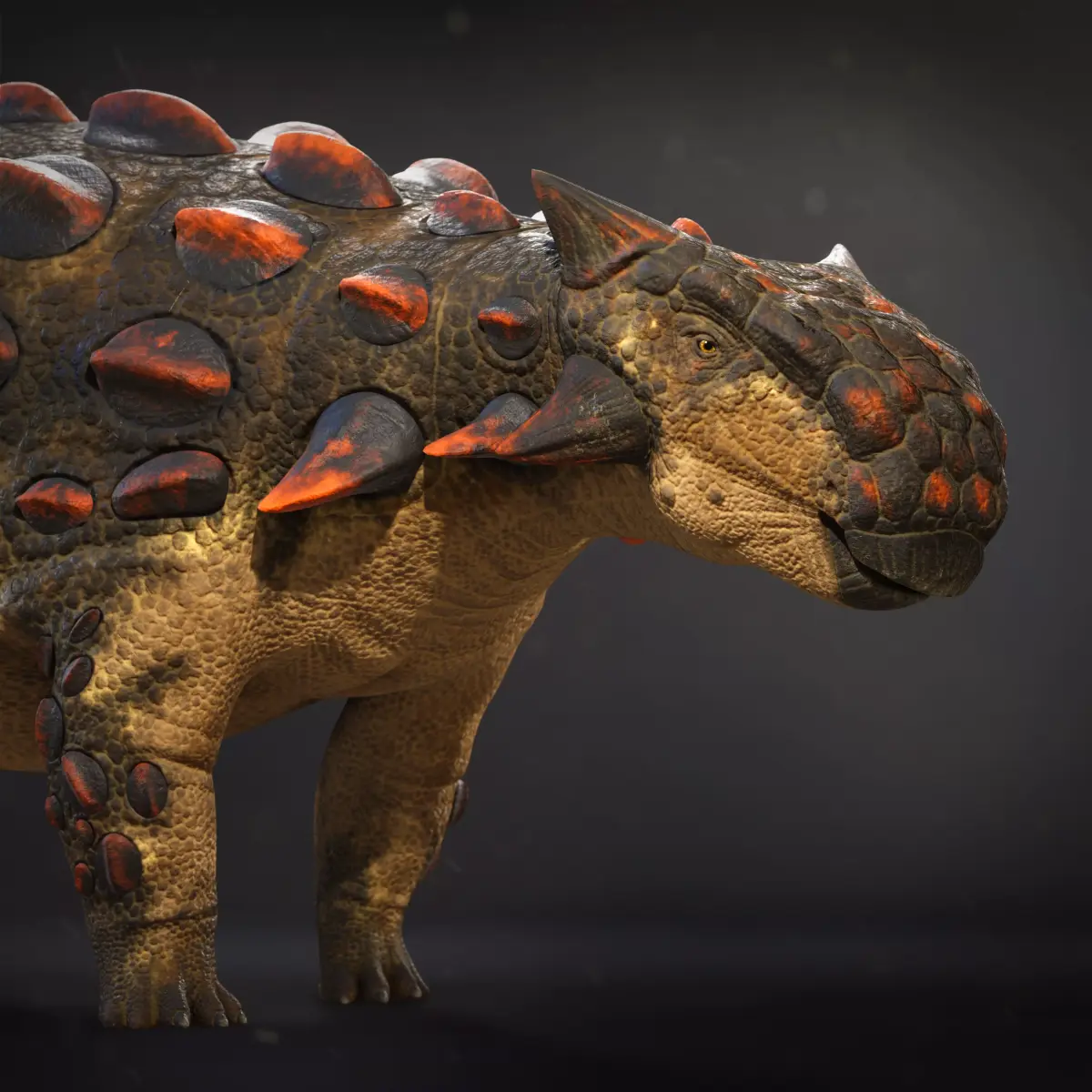 Ankylosaurus Rig asset Low-poly 3D model