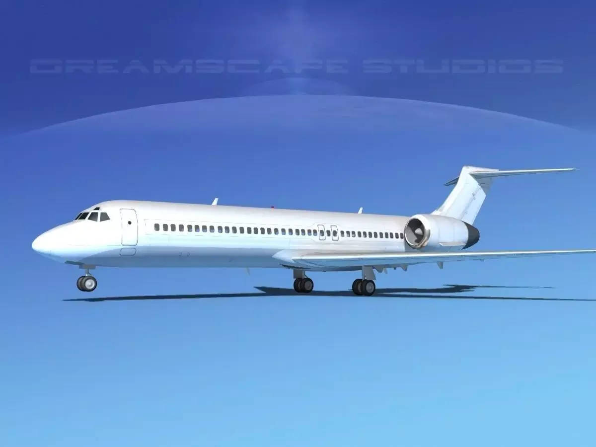 Boeing 717-200 Unmarked 2 3D model