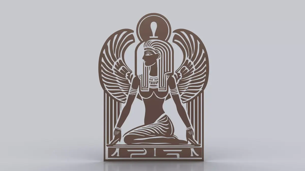 Egyptian Symbols - 058 - Topology Low-poly 3D model