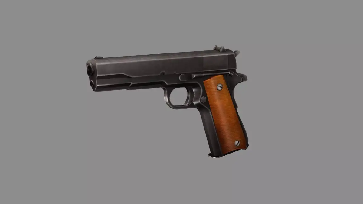 Pistol C127G Colt 45 M1911 Model Low Poly 3D Model Low-poly 3D model