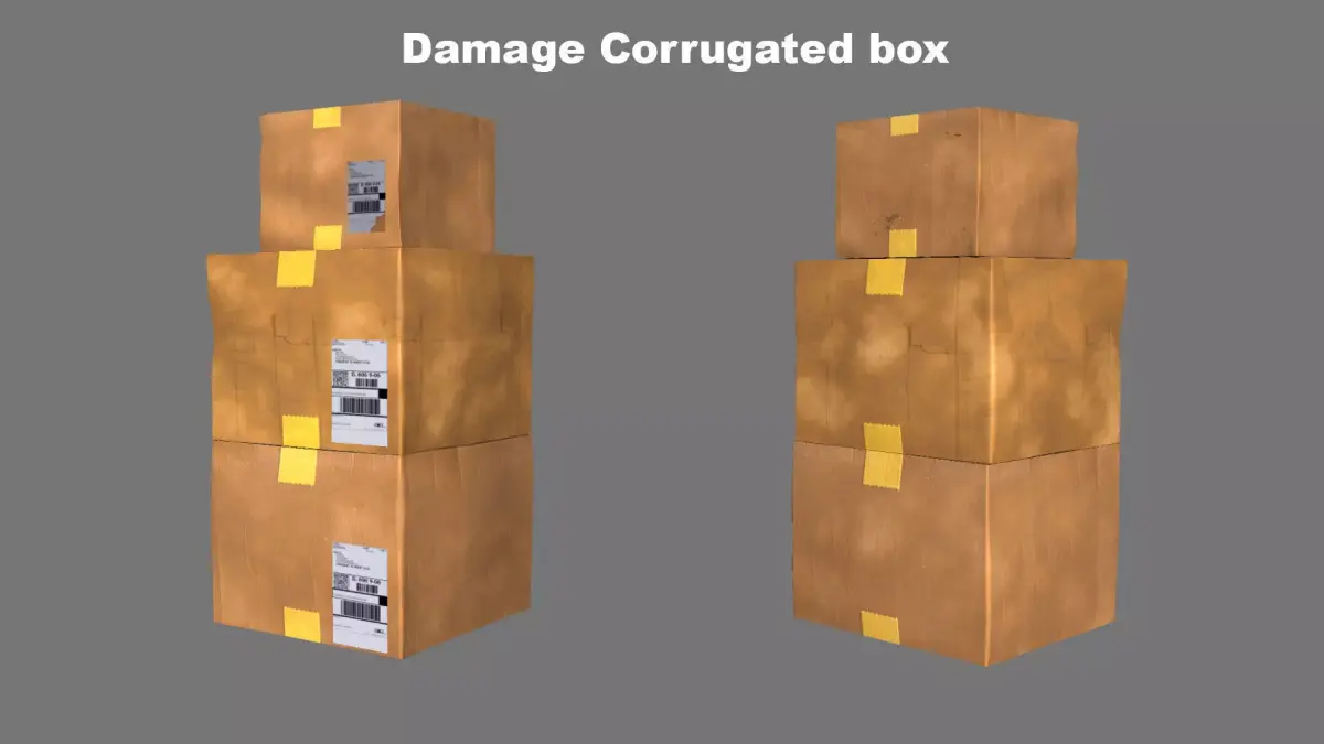 Cardboard box Low-poly 3D model 8
