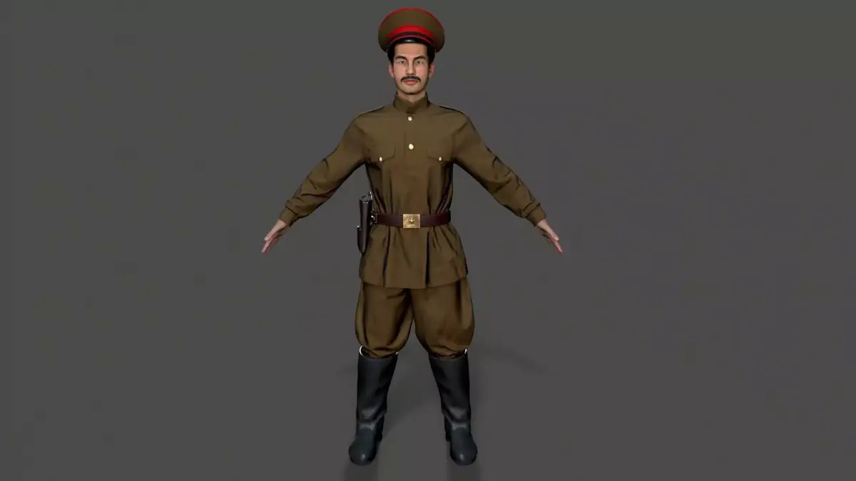 Soviet private soldier 3D model