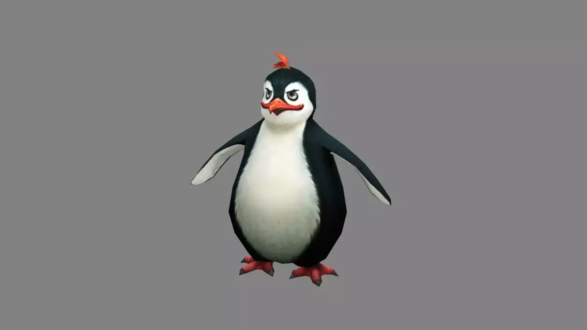 Cartoon penguin Low-poly 3D model purchase