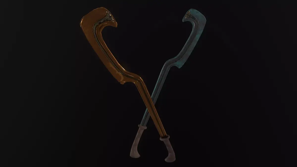 Nablus Khopesh - A Canaanite Bronze Sword Free low-poly 3D model