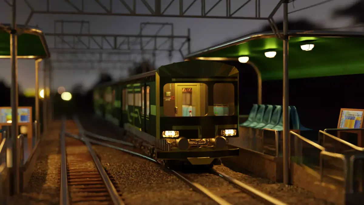 Dusk Train 3D model