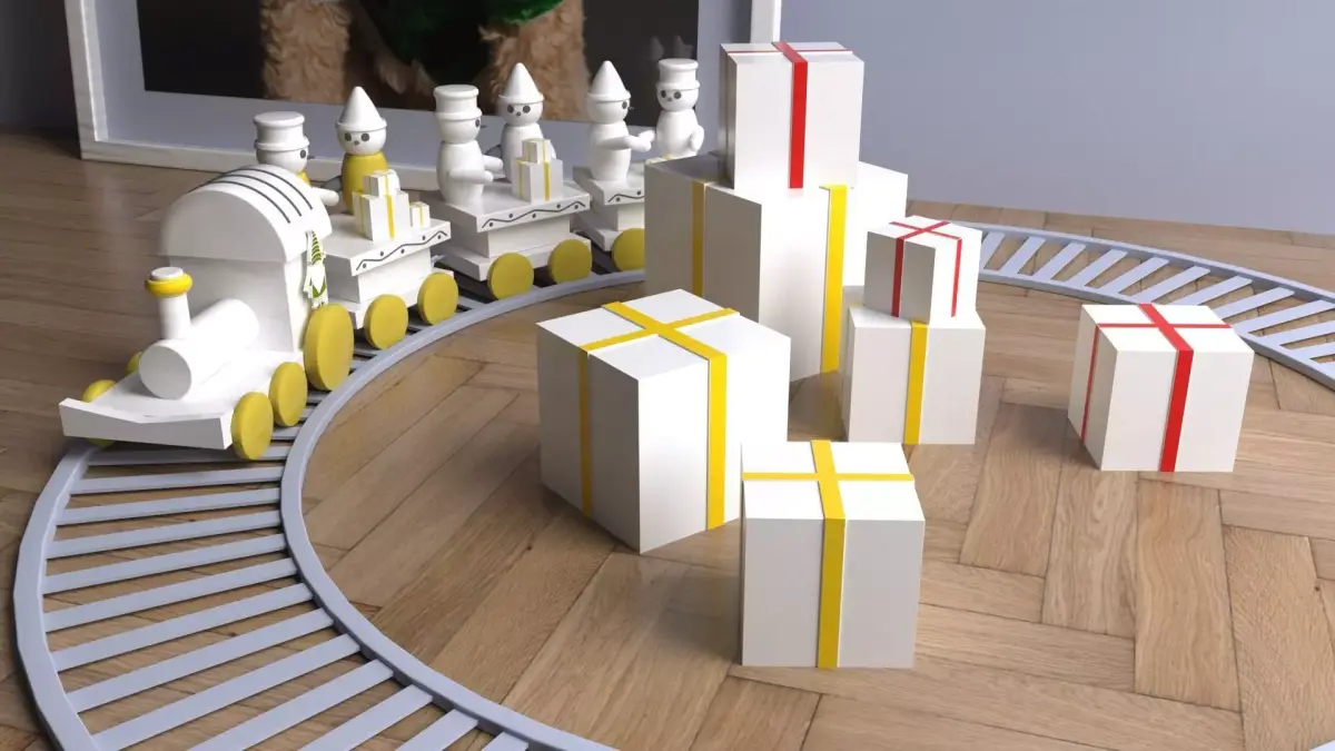 Train 3D Toys Room Low-poly 3D model