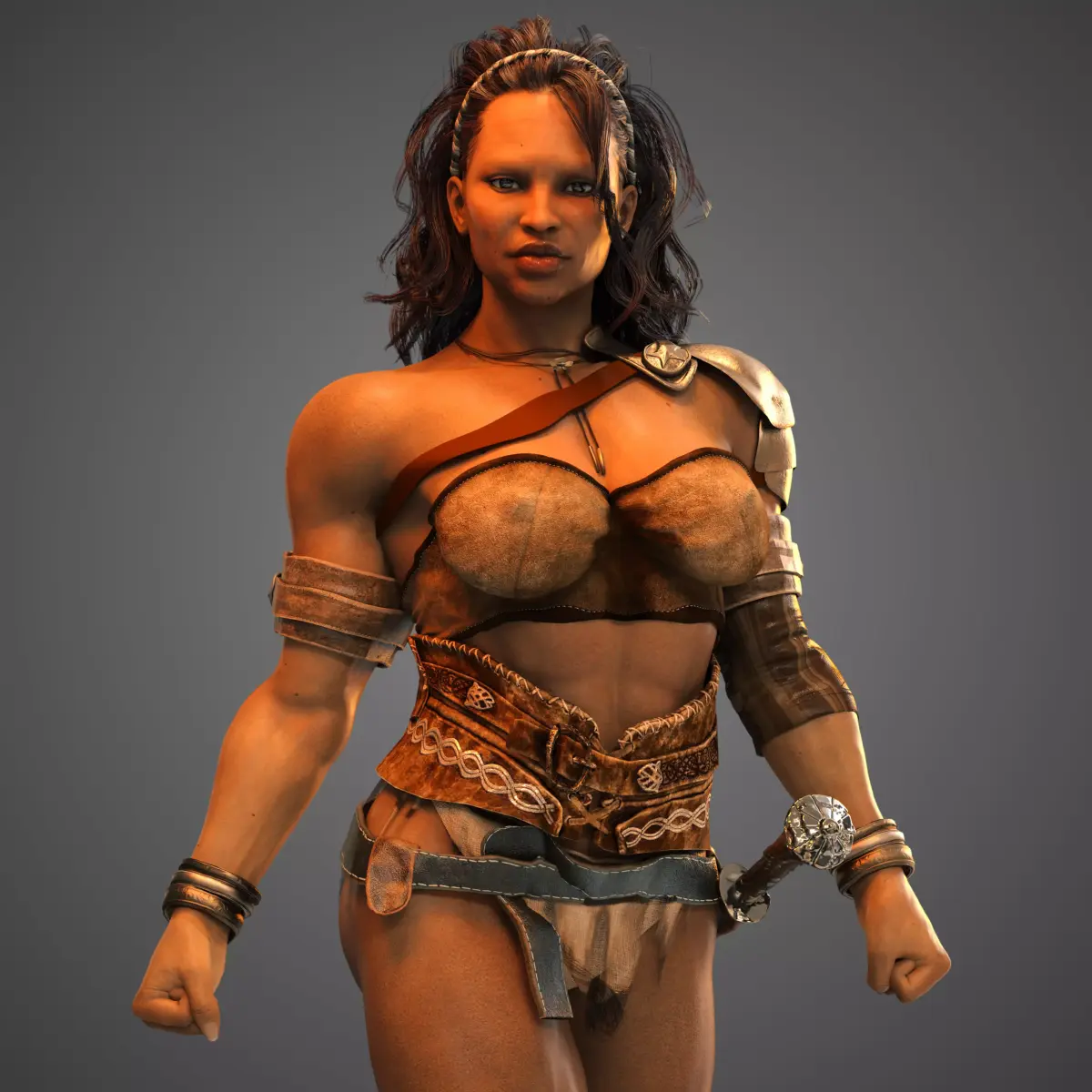 African Amazon Warrior 3D model
