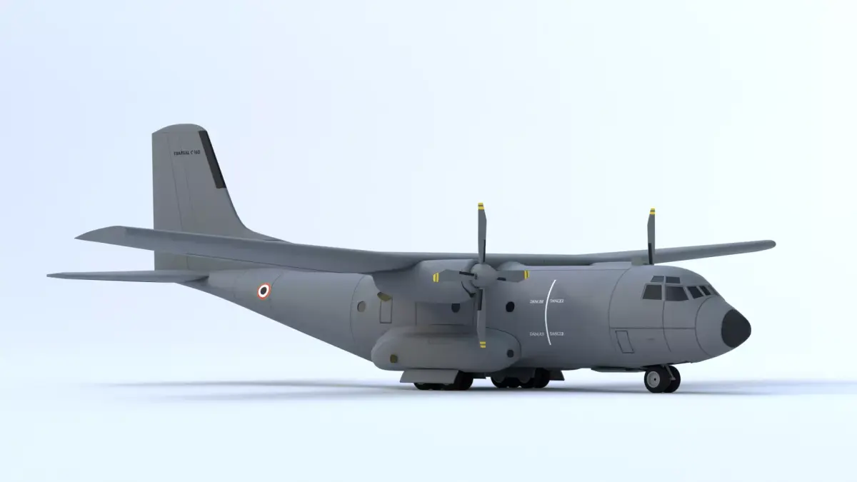 TRANSALL C-160 - The FLYING MULE -  Low-poly 3D model