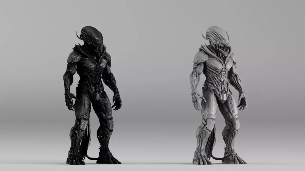S00018 Alien Predator Monster  Sci-Fi Creature 3D print model
