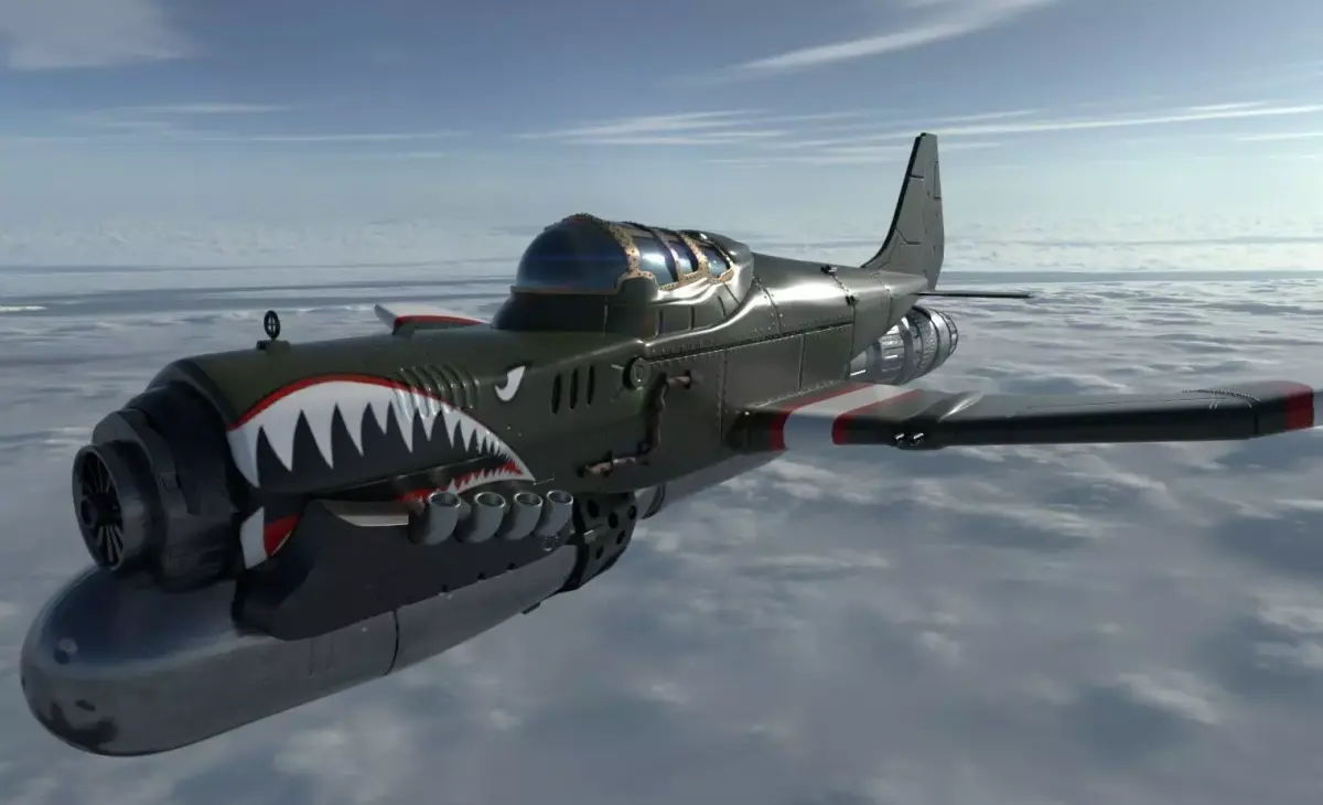 Warplane fighter jet 3D model