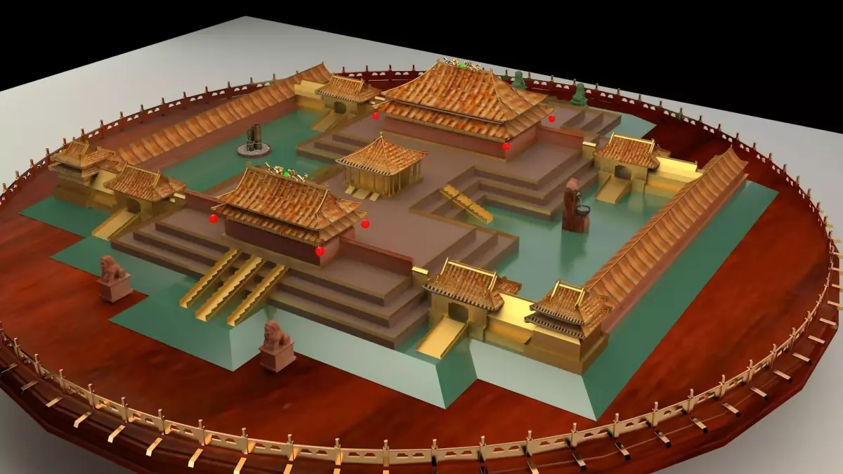 Chinese forbidden city 3D model
