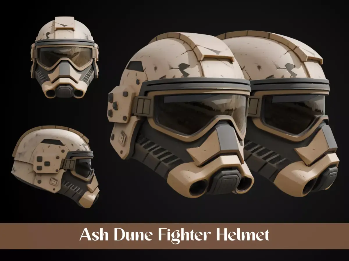 Stylized Desert Rebel Warrior Helmet - Scorch Raider 3D print model