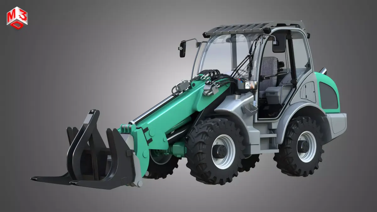 Loader KL80-8T  with Log Fork - Stoll - Front Loader 3D model