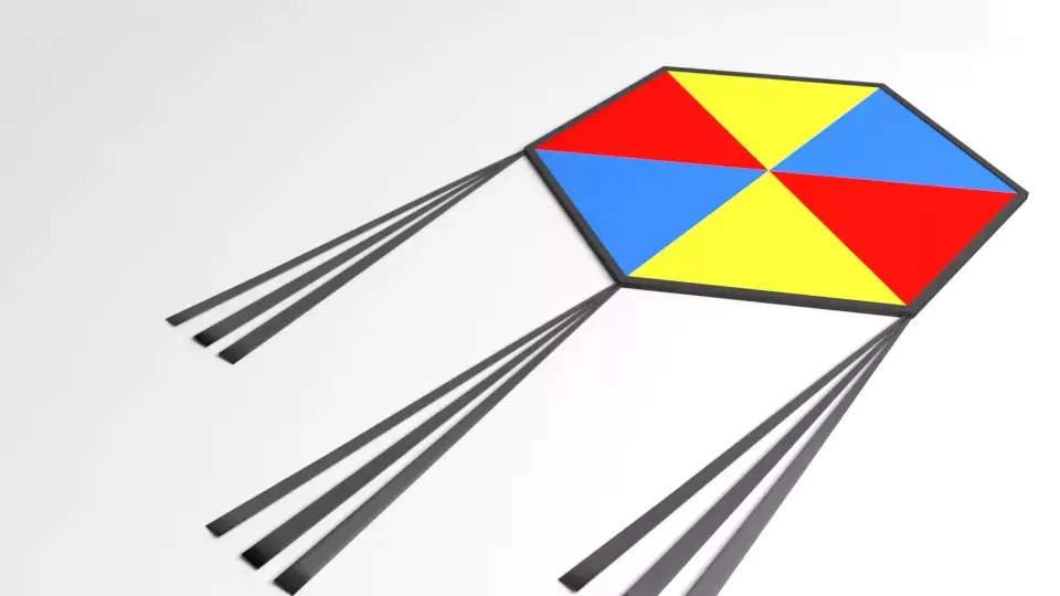 Hexagonal Kite 3D model