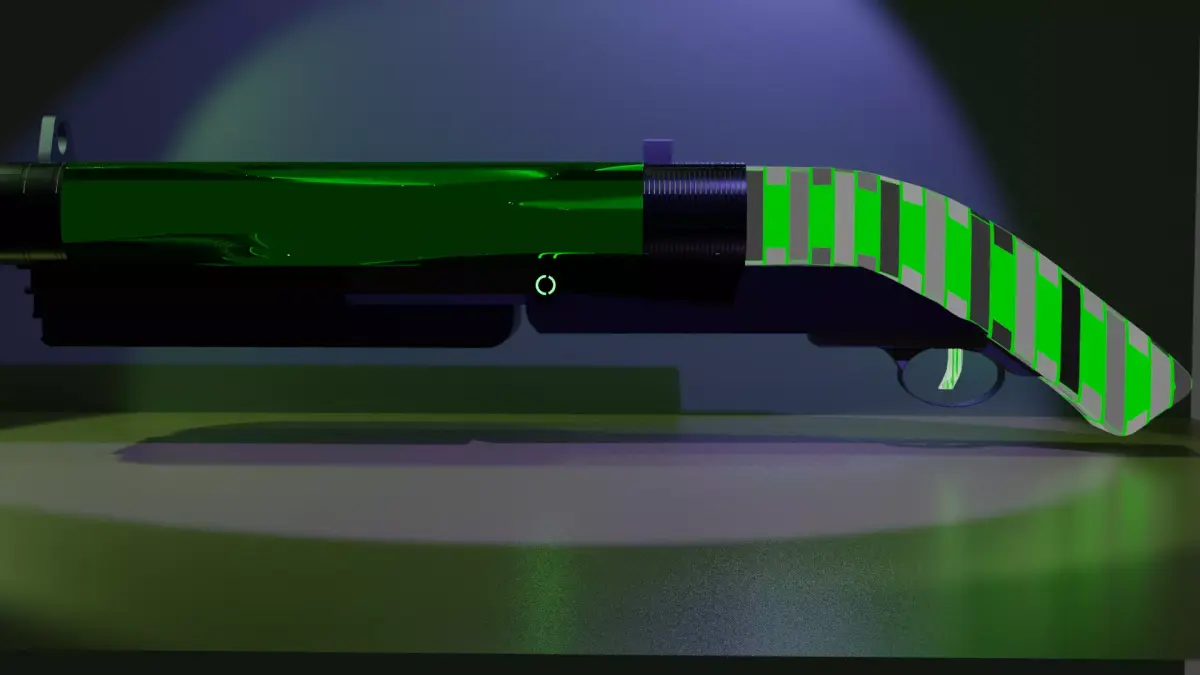 shotgun gun with lights Free low-poly 3D model