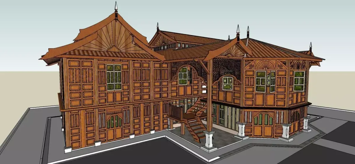 Malaysian Traditional House Design 3D model