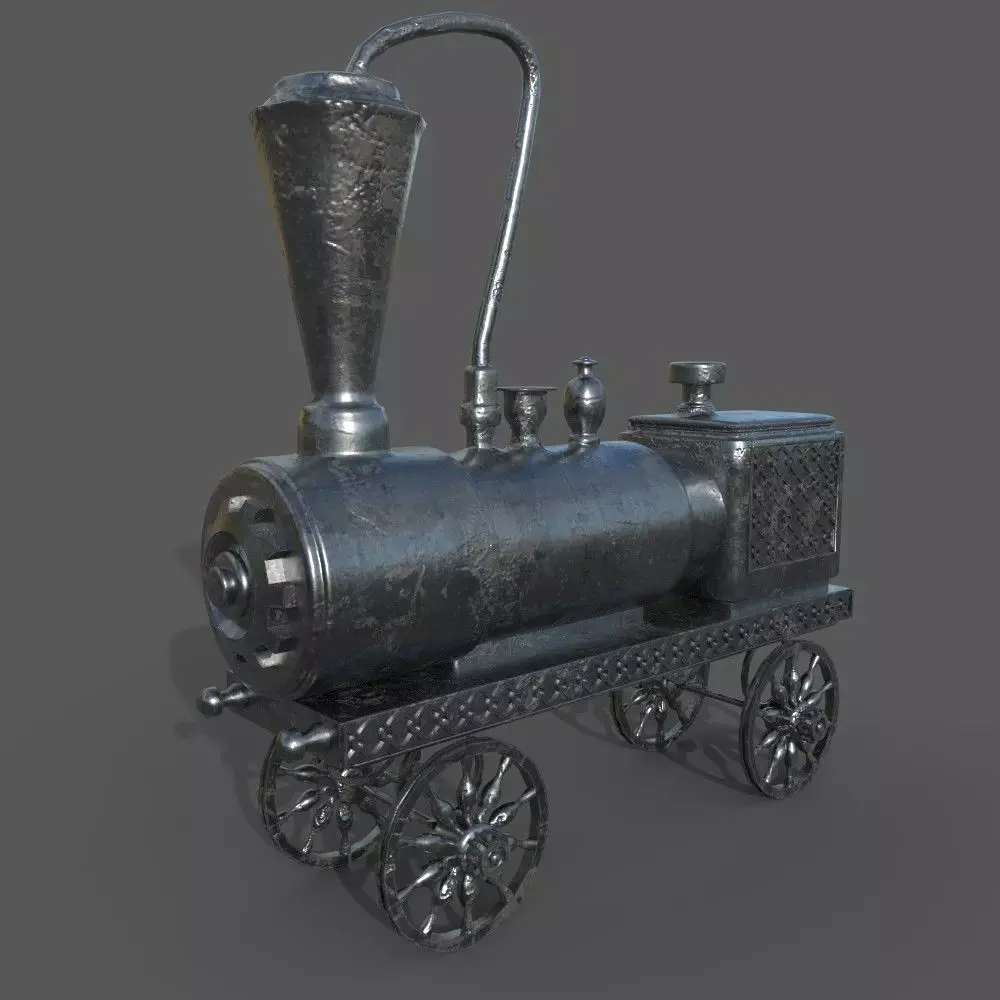 Old Toy Train 3D model