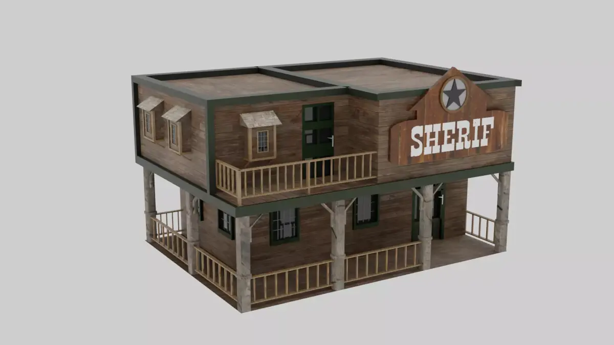 Wild West - Sherif Low-poly 3D model
