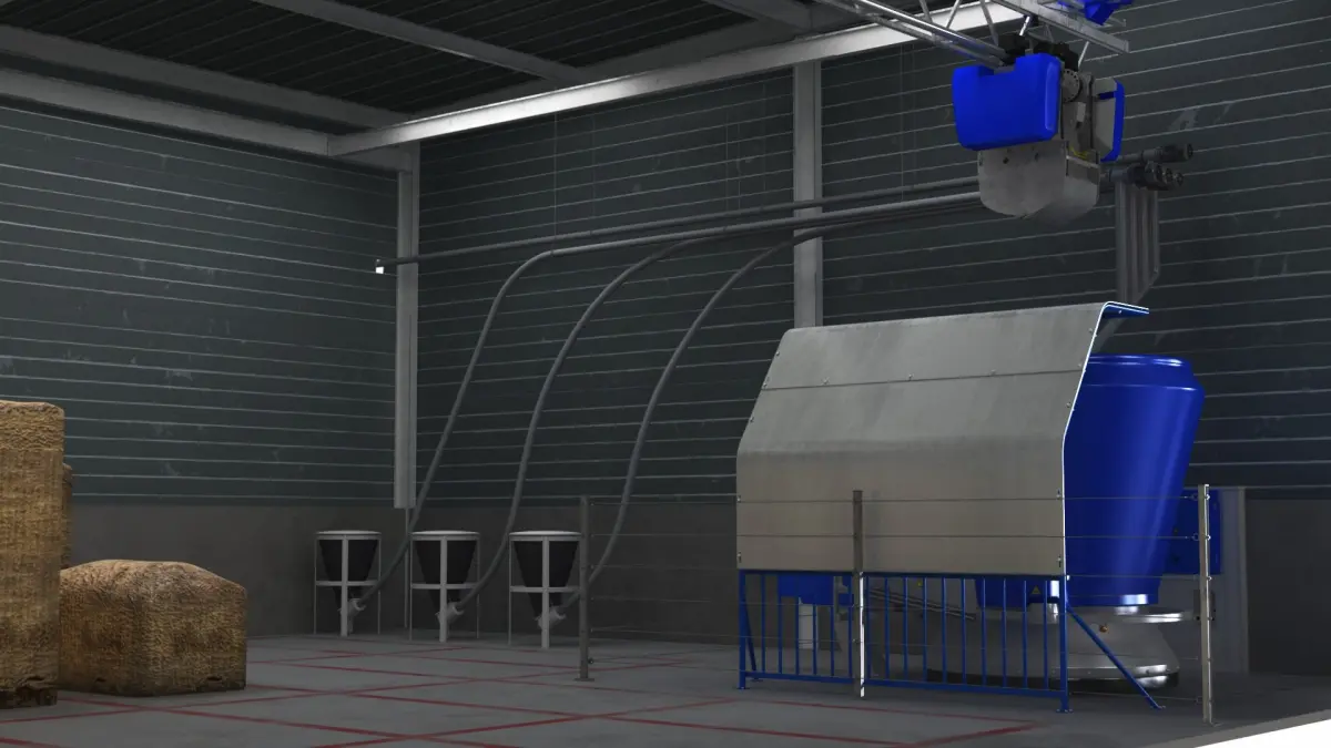 Automatic Farm Feeding System Robot 3D model